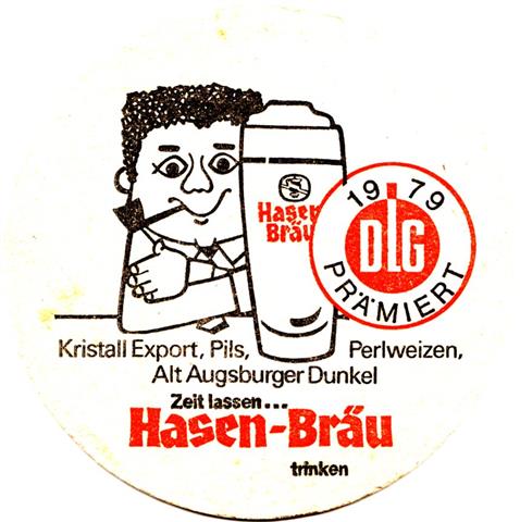 augsburg a-by hasen rund 4b (215-dlg 1979-schwarzrot)